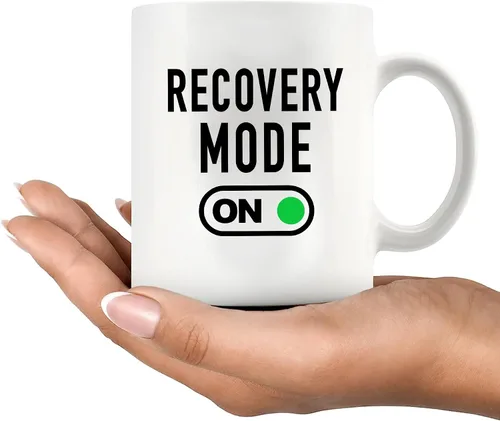 Miniatura 7 de Taza de café Recovery Mode On Get Well de regalo para pacientes, regalos inspiradores motivacionales para familiares y amigos, vaso de cerámica Negro