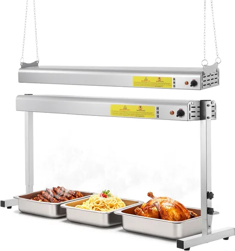 Miniatura 9 de Lámpara de calor de alimentos de 36 pulgadas, calentador de alimentos comercial de 1000 W, calentador de tiras eléctricas, lámpara de calefacción