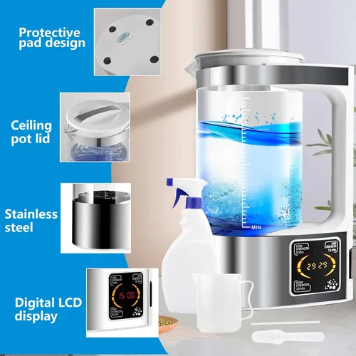 Miniatura 7 de Generador portátil de ácido hipocloroso (HOCL), generador de solución hipoclorosa de sodio de 2L, sistema de agua electrolizada de fabricación