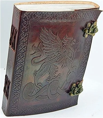 Miniatura 2 de Cuaderno de Diario de Cuero con Dragón con Papel Rayado - Diario de Calabozos y Dragones Cuaderno Libro de las Sombras Dnd para Hombres y Mujeres 6