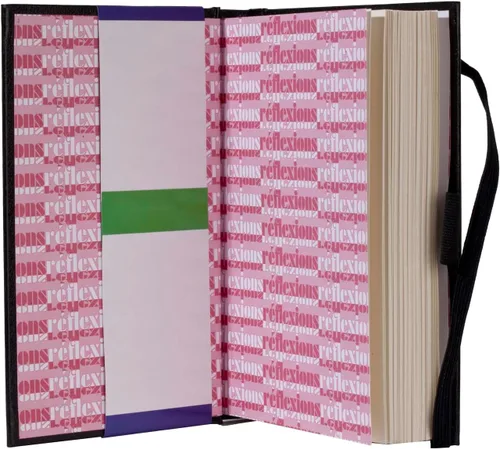 Miniatura 5 de Creative Mark Cuaderno de bocetos encuadernado de cuero duro [160 páginas - 5 x 7], diario de cuero sintético en relieve negro, papel sin ácidos