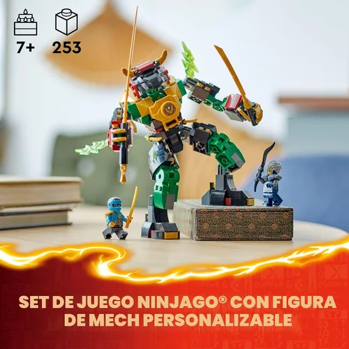 Miniatura 2 de LEGO NINJAGO 71817 - Juego de batalla personalizable con Mech de Poder Elemental de Lloyd con 3 figuras de acción Ninja, juego de aventuras