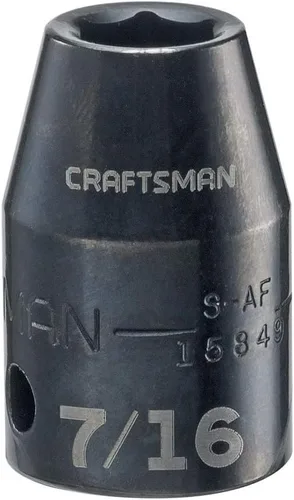 Llave de impacto poco profundo CRAFTSMAN, SAE, accionamiento de 1/2 pulgada, 7/16 pulgadas (CMMT15849)
