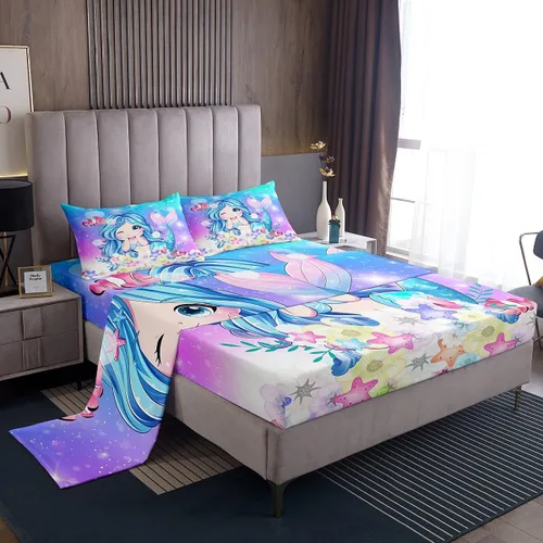 Miniatura 14 de Manfei Juego de sábanas musicales tamaño matrimonial, juego de ropa de cama con estampado de notas musicales retro para niños y niñas, decoración