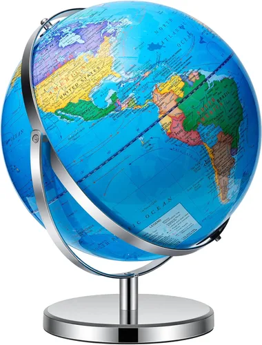 Miniatura 6 de BSHAPPLUS Globos iluminados de 13 pulgadas, globo giratorio de 720° con interruptor táctil e iluminación sin carga y 3 modos de iluminación LED