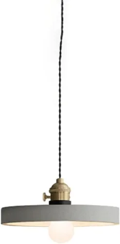 Nordic Simple Pendant Lights, Mid Century Industrial Cement Ceiling Hanging Lighting with Copper Finish, Dining Room Gray Chandelier for Kitchen