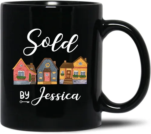 Miniatura 13 de Regalos personalizados para agentes de bienes raíces, taza personalizada con nombre, taza de té de agente de bienes raíces, regalo personalizado