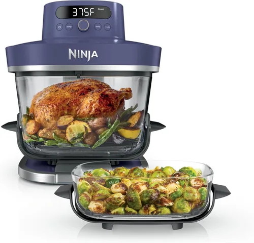 Ninja Crispi Pro 6-in-1 Glass Air Fryer | 450°F, Nontoxic, 6qt & 2.5qt Containers & Lids | Microwave, Freezer, Dishwasher Safe | Max Crisp, Air Fry,