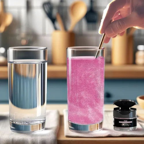Miniatura 5 de Brillo de cerveza rosa comestible para bebidas, cócteles, cerveza, purpurina y bebidas Certificado Kosher y Halal 100% comestible y de grado