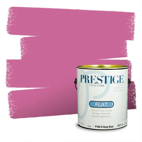 Miniatura 354 de Prestige Paints Pintura exterior e imprimación en uno, 1 galón, plano, coincidencia comparable de Valspar* Amber Rose*