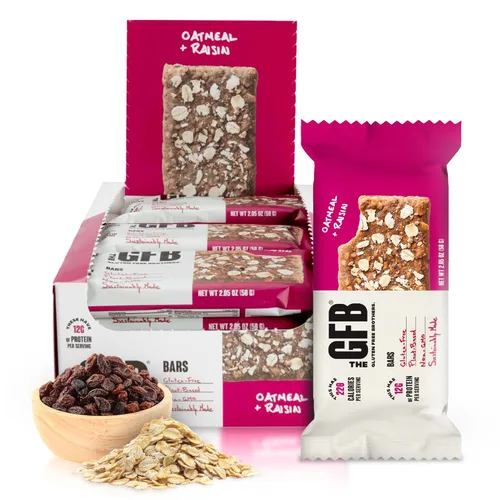 The GFB Barras de Proteína de Avena y Pasas - Sin Gluten, a Base de Plantas, Sin OGM, Fabricadas de Forma Sostenible – Ridículamente Sabrosas,