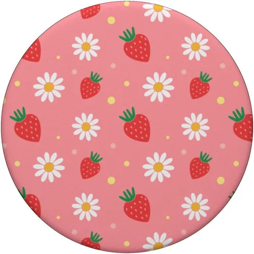 Miniatura 3 de PopSockets estéticos de color rosa fresa y margaritas blancas Kawaii Pastel PopSockets intercambiables PopGrip