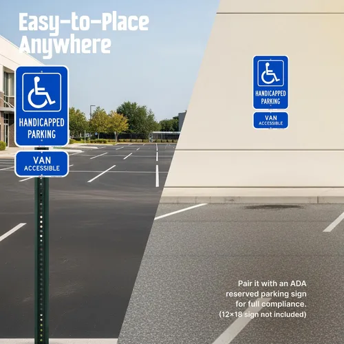 Miniatura 6 de SmartSign Letrero "Van Accessible" Aluminio reflectante de grado de ingeniero 3M de 6 x 12 pulgadas
