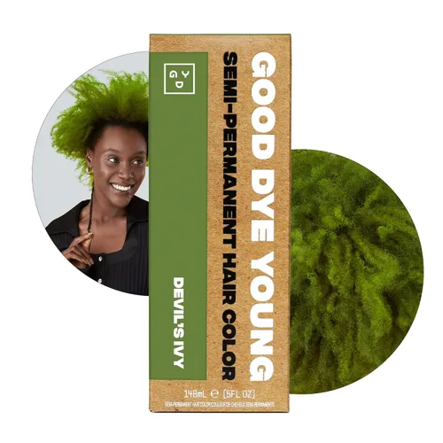 Good Dye Young - Tinte semipermanente para el cabello, vegano y libre de crueldad, color verde, dura hasta 24 lavados, colorante para cabello Hiedra