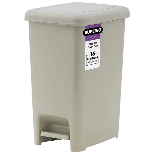 Miniatura 9 de Superio Bote de basura delgado con pedal de pie, bote de basura de 6.5 galones con tapa, cubo de basura de plástico mediano, papelera para baño