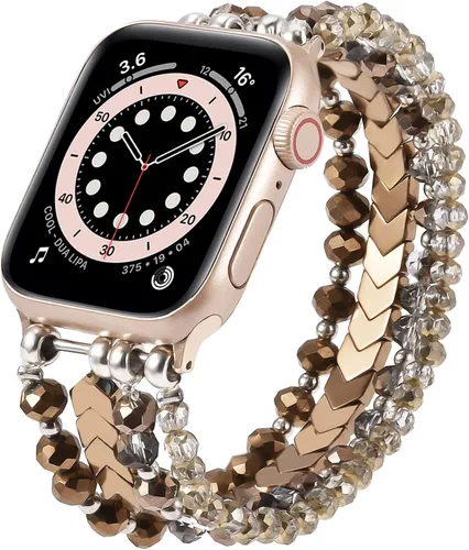 Miniatura 11 de MOFREE Pulsera de cuentas compatible con Apple Watch Band de 1.496 pulgadas, 1.575 pulgadas, 1.614 pulgadas, 1.654 pulgadas, 1.732 pulgadas, 1.772
