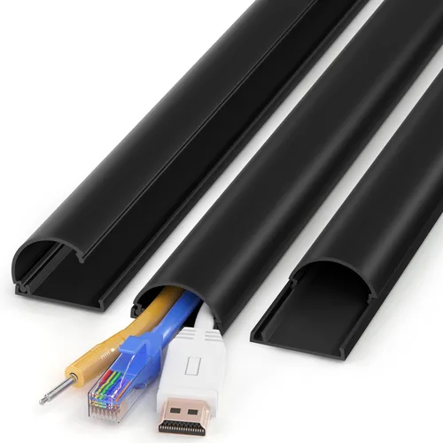 Miniatura 11 de ZhiYo Ocultador de cable de 39 pulgadas (3 piezas de 13 pulgadas de largo cada una), para 1-2 cables, cubiertas de cable autoadhesivas para cables