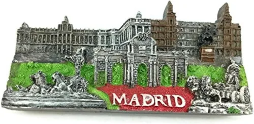 WitnyStore Pequeños lugares de interés de Madrid España Europa del sur Atracciones turísticas Resina Imán de refrigerador Viajero Recuerdo Regalo