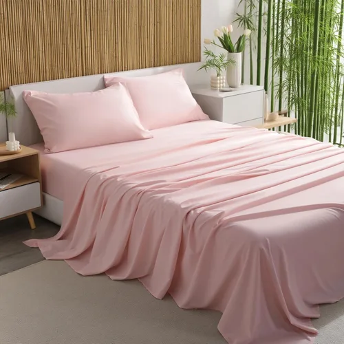 Miniatura 11 de Juego de sábanas de 3 piezas, sábanas para cama de tamaño individual, rayón derivado del bambú, ropa de cama refrescante y transpirable