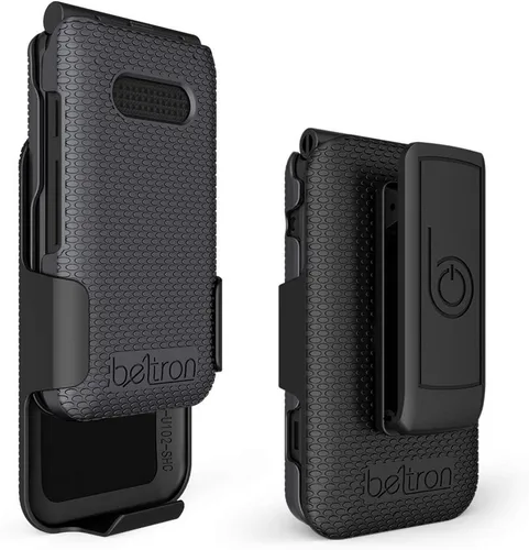 Miniatura 4 de Funda con clip para cinturón para Cricket Debut, AT&T Cingular Flip 4, funda protectora a presión con clip giratorio para cinturón combo para debut