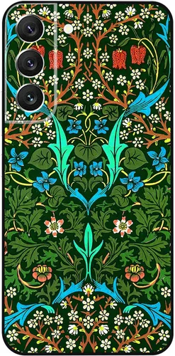 Miniatura 73 de Berkin Arts Funda compatible con Samsung Galaxy S22 Ultra, funda de silicona Art Nouveau Floral Flower (Clematis by Alphonse Mucha)