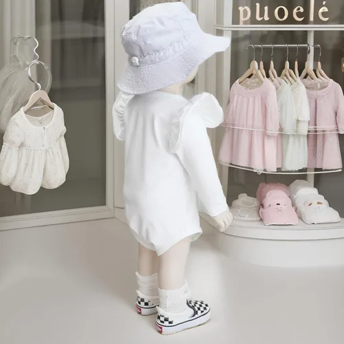 Miniatura 4 de Camisa con volantes de algodón de calidad para bebé niña