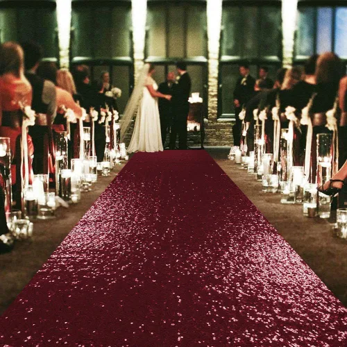 Miniatura 32 de ShinyBeauty Pasillo de Lentejuelas Negras Brillantes de 2 pies x 15 pies Alfombra Brillante para Bodas, Graduaciones, Fiestas, Alfombra Negra
