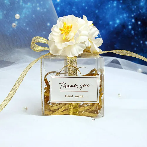 Miniatura 4 de Coobbar Caja de regalo transparente para dulces, paquete de 30 cajas vacías de plástico de PVC transparente para regalos de fiesta, boda, regalos
