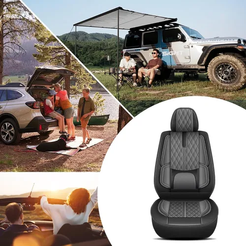 Miniatura 7 de YORKNEIC Fundas de asiento delantero de automóvil para BMW X1 para 2013-2022: fundas de asiento delantero de automóvil de cuero transpirable