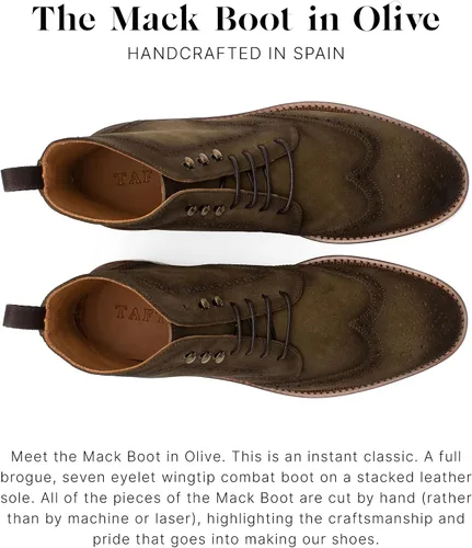 Miniatura 3 de TAFT Botas The Mack para hombre con cuero natural Vachetta de grano completo