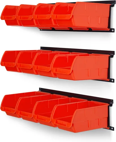 Miniatura 7 de Ultrawall Contenedores de almacenamiento montados en la pared, contenedores organizadores de almacenamiento colgantes de plástico, sistema