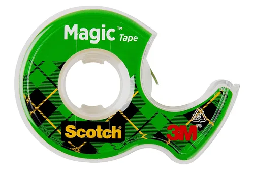 Scotch Magic Tape, Dispensador recargable, 3/4" x 300", paquete de 3