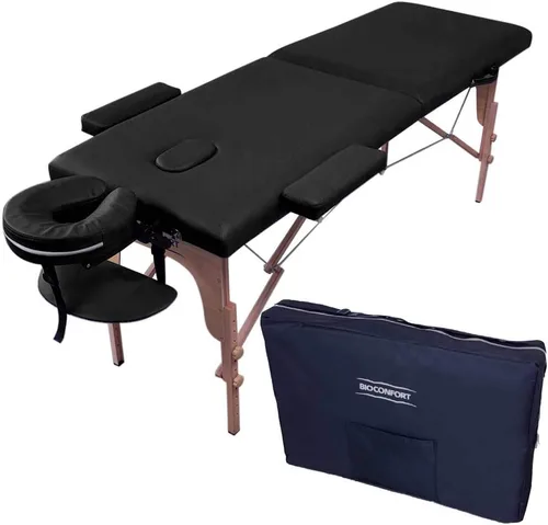 Miniatura 2 de NANOFORT Cama masaje Camilla 180X60cm Plegable Portatil Fisioterapia Faciales Tatuaje Ligera SPA (Negro)