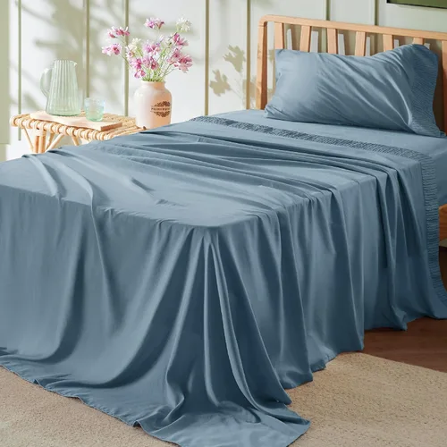 Miniatura 48 de Bedsure Sábanas de tamaño King – Sábanas suaves para cama de tamaño King, 4 piezas de hotel de lujo verde menta, juego de sábanas refrescantes de 11