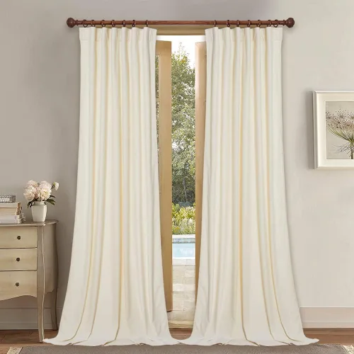 Miniatura 9 de StangH Cortinas de terciopelo súper suaves con pestaña trasera, cortinas azul marino para puerta corredera, decoración de lujo, cortinas opacas