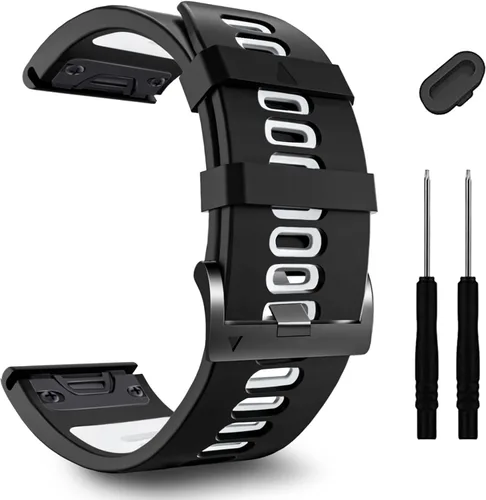 Miniatura 10 de ZPJPPLX 26mm Correas de reloj de fácil ajuste para tactix 8 Fenix 8 51mm 7X Pro 6X 5X, correas deportivas de silicona suave compatibles para Garmin