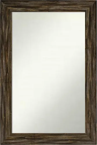 Miniatura 126 de Amanti Art Espejo de baño marrón para sobre el fregadero, 25 x 25 pulgadas, hecho a medida, espejo de tocador cuadrado marrón medio, marco de madera