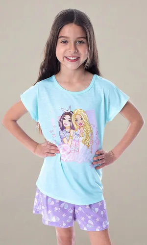 Miniatura 7 de INTIMO Barbie - Conjunto de pijama de 2 piezas para niña