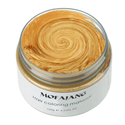 Miniatura 16 de MOFAJANG - Tinte de cera unisex para el cabello, color crema, barro, pomada de peinado natural, lavable temporal, fiesta cosplay (blanco)
