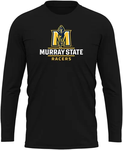Miniatura 241 de Camisa deportiva de manga larga oficial de la NCAA Collegiate para hombre, colección negra con logotipo primario