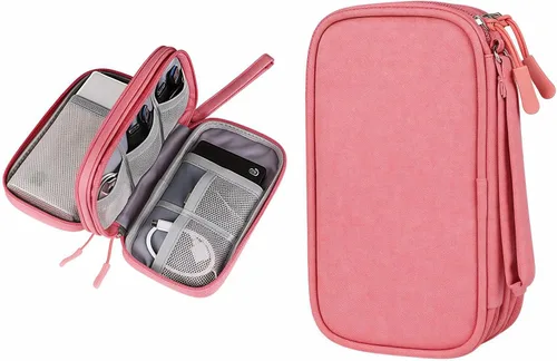 Miniatura 12 de Bolsa de almacenamiento portátil impermeable de doble capa todo en uno, organizador de cables de viaje, bolsa organizadora de accesorios
