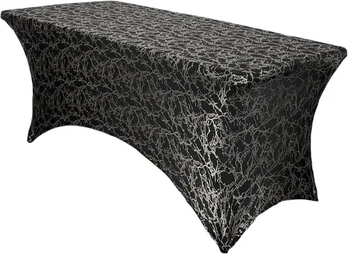 Miniatura 11 de YOUR CHAIR COVERS Mantel rectangular de elastano ajustable de 5 pies, color blanco, para decoración de bodas, eventos, patio, cubierta elástica