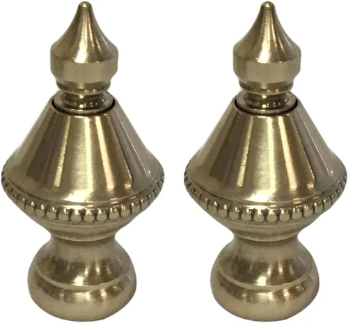 Miniatura 5 de Royal Designs - Urna puntiaguda de 1.6 pulgadas para pantalla de lámpara, bronce aceitado, juego de 2
