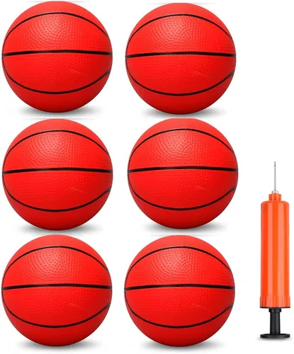 Umnodobn Mini pelotas de baloncesto de 6 pulgadas para niños pequeños, adolescentes, paquete de 6 unidades, juego de baloncesto de 6 pulgadas con