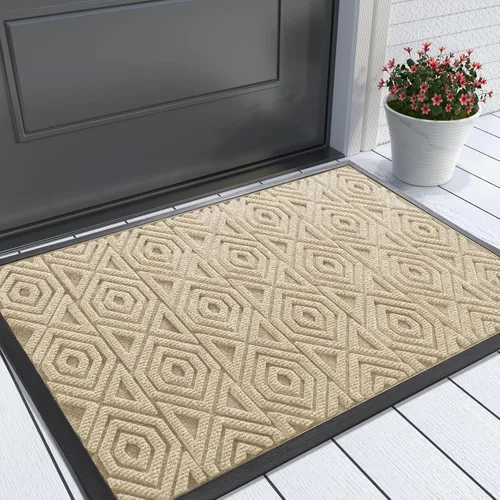 Miniatura 36 de Yimobra Alfombra para Puerta Delantera Exterior Entrada 29.5x17, Impermeable Resistente Alfombras Exteriores para Puerta Delantera, Alfombra