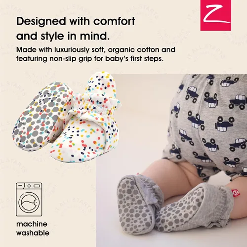Miniatura 2 de Zutano - Botines de algodón orgánico para bebé, unisex, con suela antideslizante