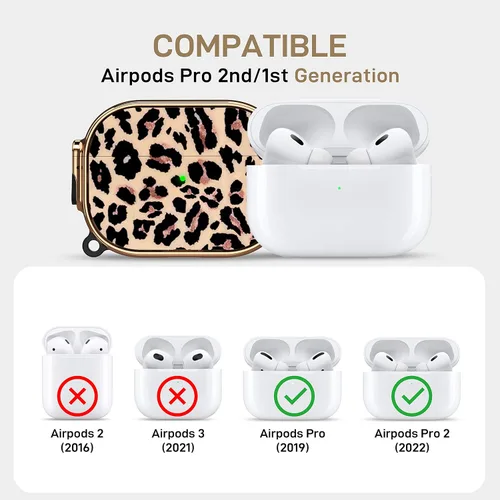 Miniatura 2 de Maxjoy Funda para AirPods Pro de 2ª/1ª generación con cerradura, bonita funda protectora rígida para AirPods Pro 2, funda protectora para AirPod Pro