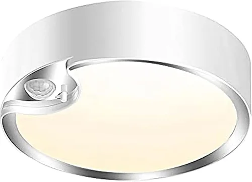 Miniatura 9 de TOOWELL Lámpara de techo con sensor de movimiento, funciona con pilas, luces de techo LED para interiores, para armario, pasillo, despensa