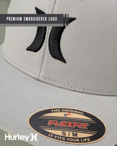 Miniatura 138 de Hurley Gorra de béisbol para hombre - Flexfit - Gorras de béisbol ajustadas para hombre (tamaños: S-XL)