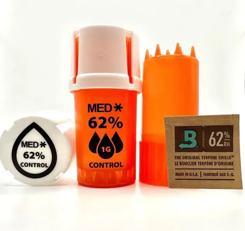 Miniatura 3 de Medtainer - Recipiente hermético y a prueba de olores con molinillo integrado. Viene con paquete de humedad para mantener los productos frescos